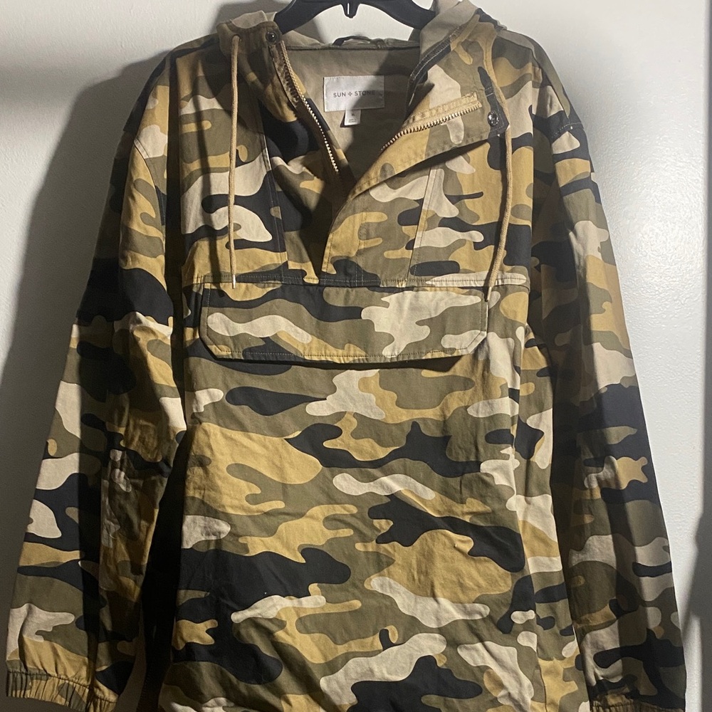 Sun + Stone Camouflage Hooded Sweater